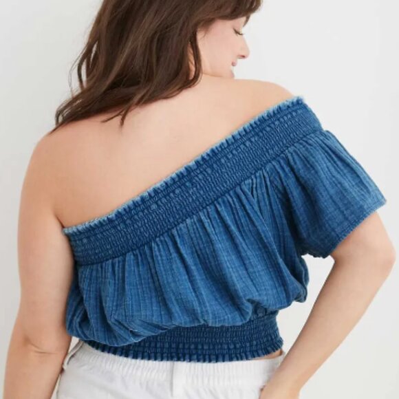 NWT Aerie One Shoulder Pool-to-Party Top - Picture 3 of 4